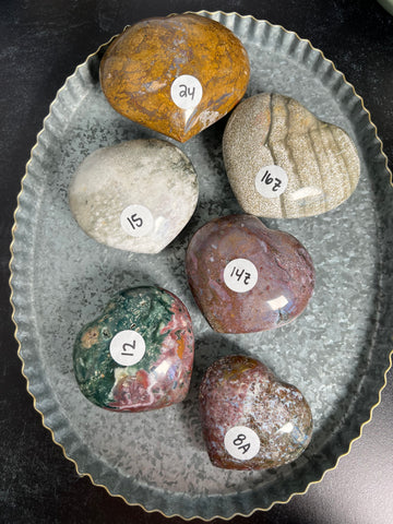 Sea Jasper Hearts - you pick