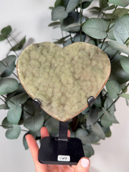 Mint Druzy x Peach Jasper Heart - 160