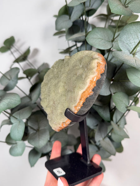 Mint Druzy x Peach Jasper Heart - 160