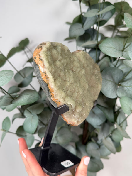 Mint Druzy x Peach Jasper Heart - 160