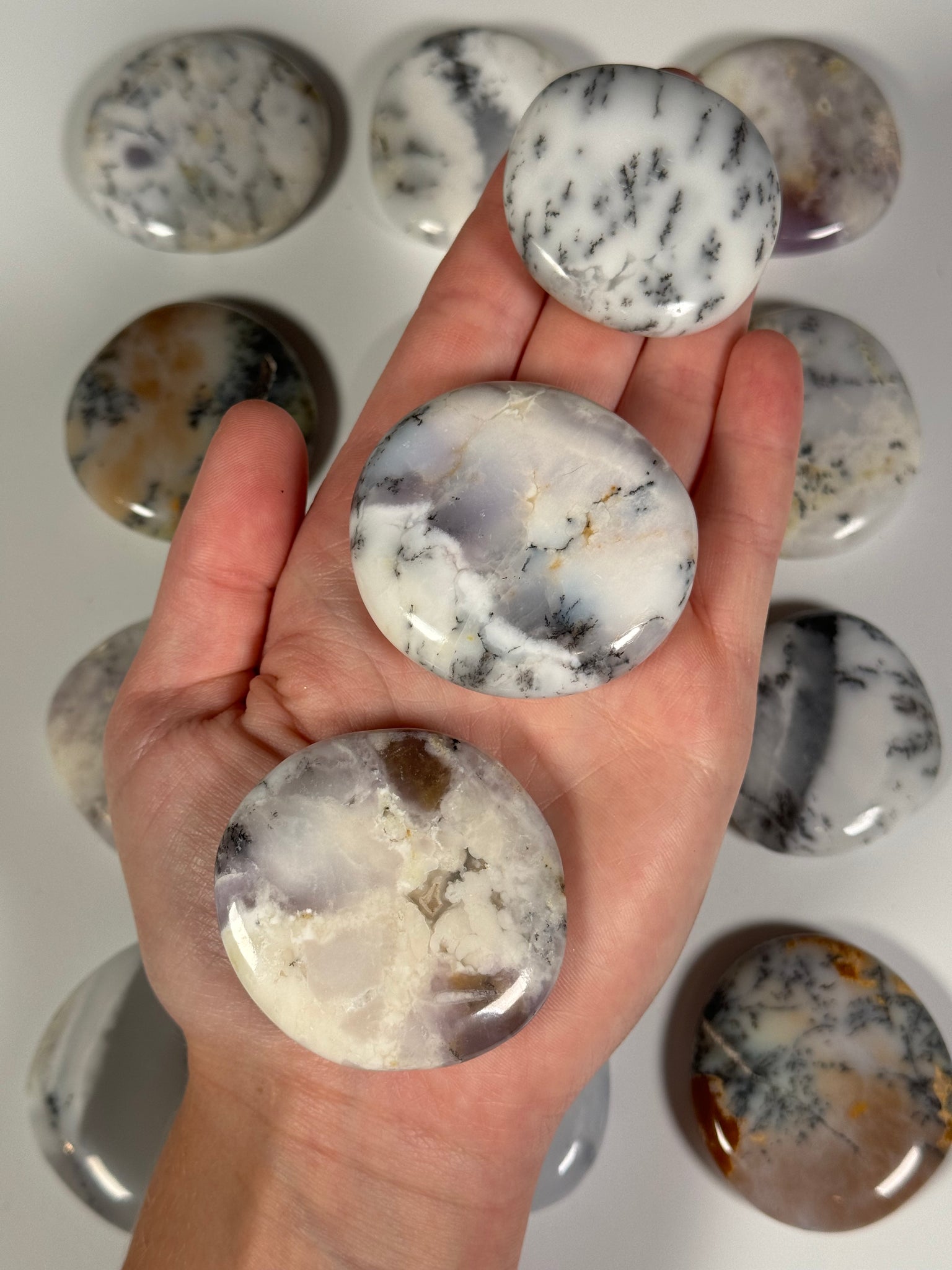 Dendritic Agate Flat Stone