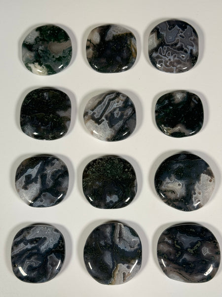 Moss Agate Flat Stone