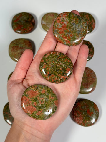 Unakite Flat Stone