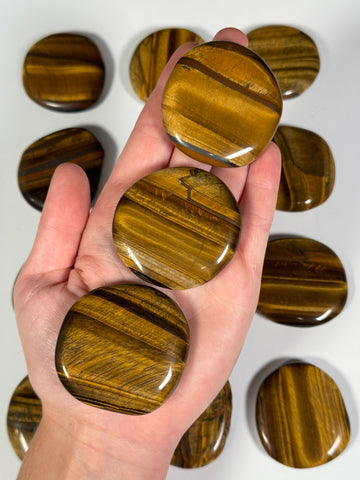 Tigers Eye Flat Stone