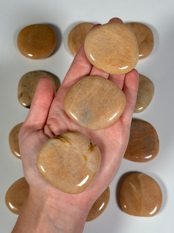 Indian Peach Moonstone Flat Stone