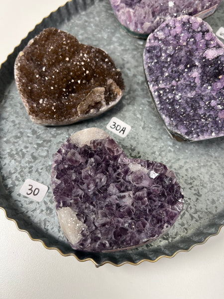 Amethyst Heart Clusters - you pick