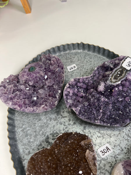 Amethyst Heart Clusters - you pick