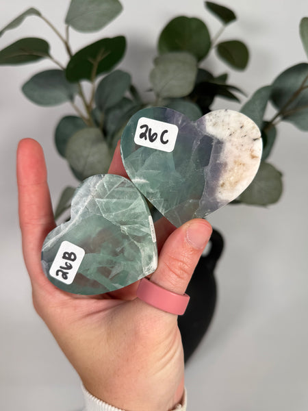Fluorite from Mexico Hearts - you pick