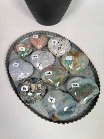 Sea Jasper Hearts - you pick