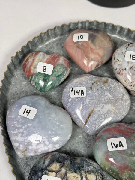 Sea Jasper Hearts - you pick