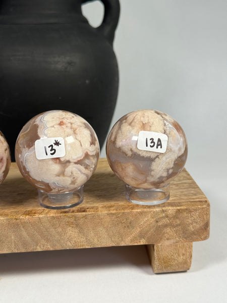 Flower Agate Spheres - you pick