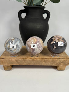 Flower Agate Spheres - mystery