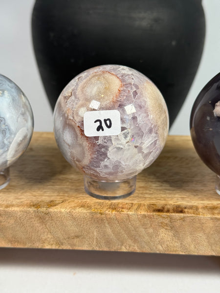 Flower Agate Spheres - mystery