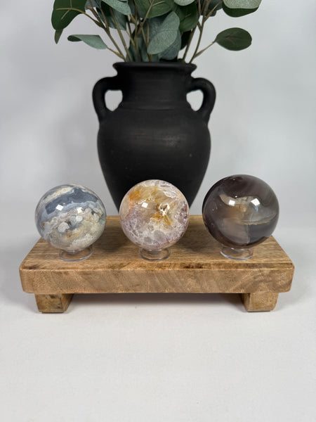 Flower Agate Spheres - mystery