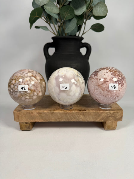 Flower Agate Spheres - you pick