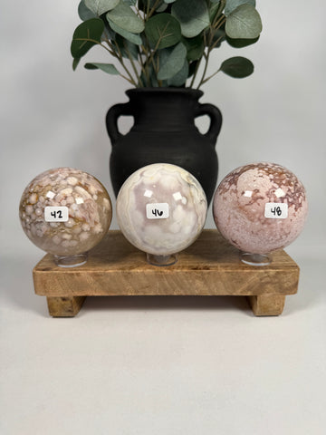 Flower Agate Spheres - you pick
