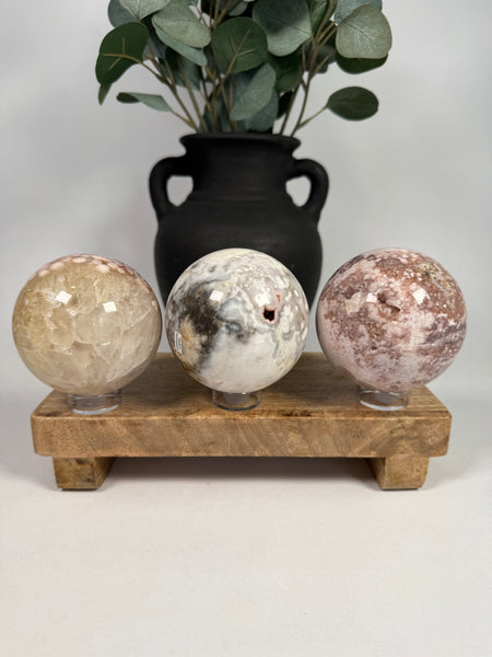 Flower Agate Spheres - you pick