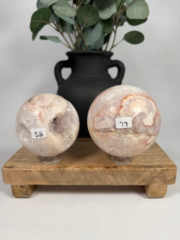 Flower Agate Spheres - you pick