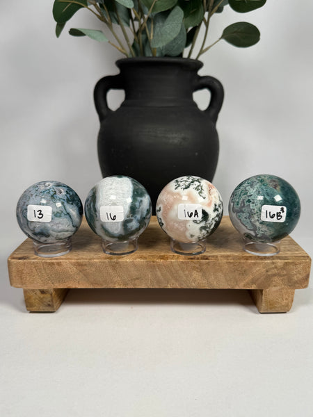 Moss Agate Spheres - you pick