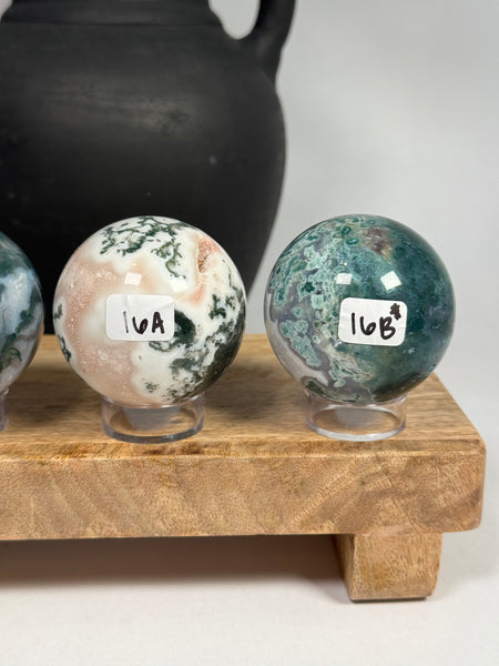 Moss Agate Spheres - you pick