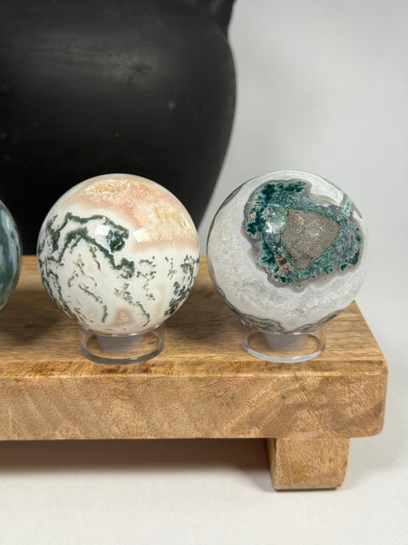 Moss Agate Spheres - you pick
