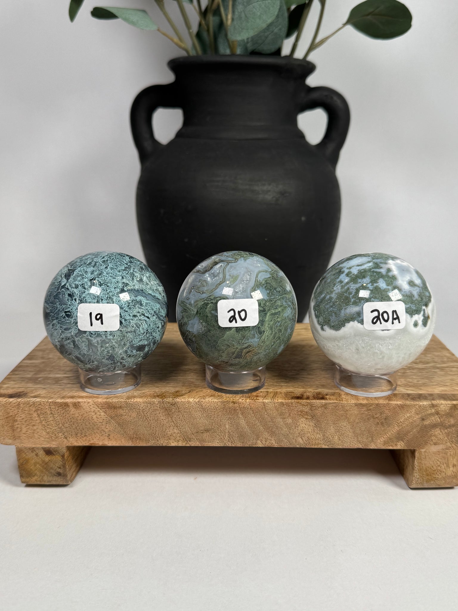 Moss Agate Spheres - you pick