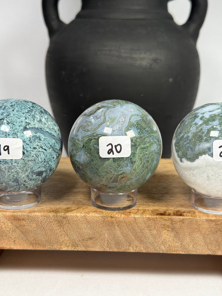 Moss Agate Spheres - you pick