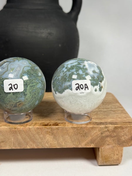 Moss Agate Spheres - you pick