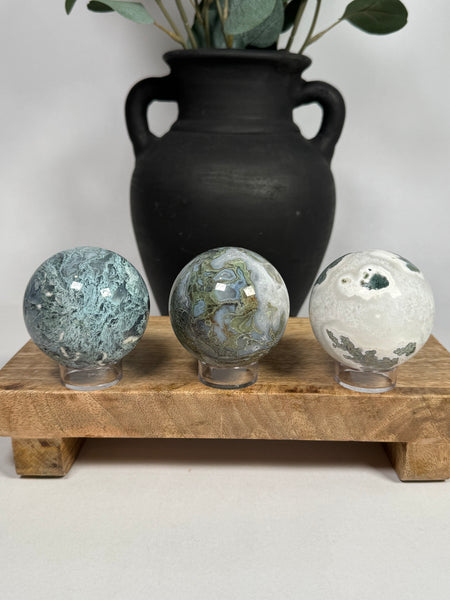 Moss Agate Spheres - you pick