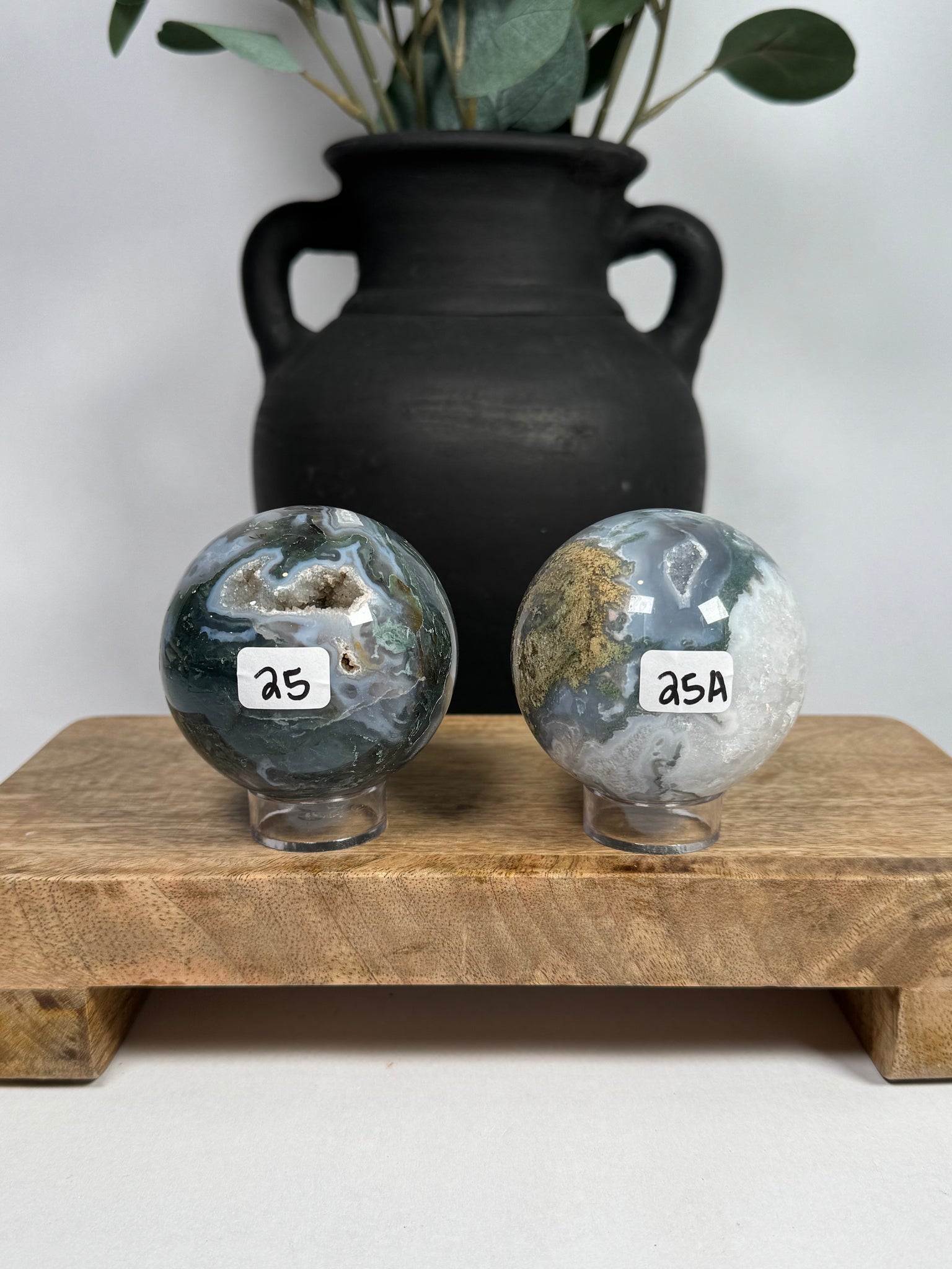 Moss Agate Spheres - you pick