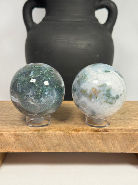 Moss Agate Spheres - you pick
