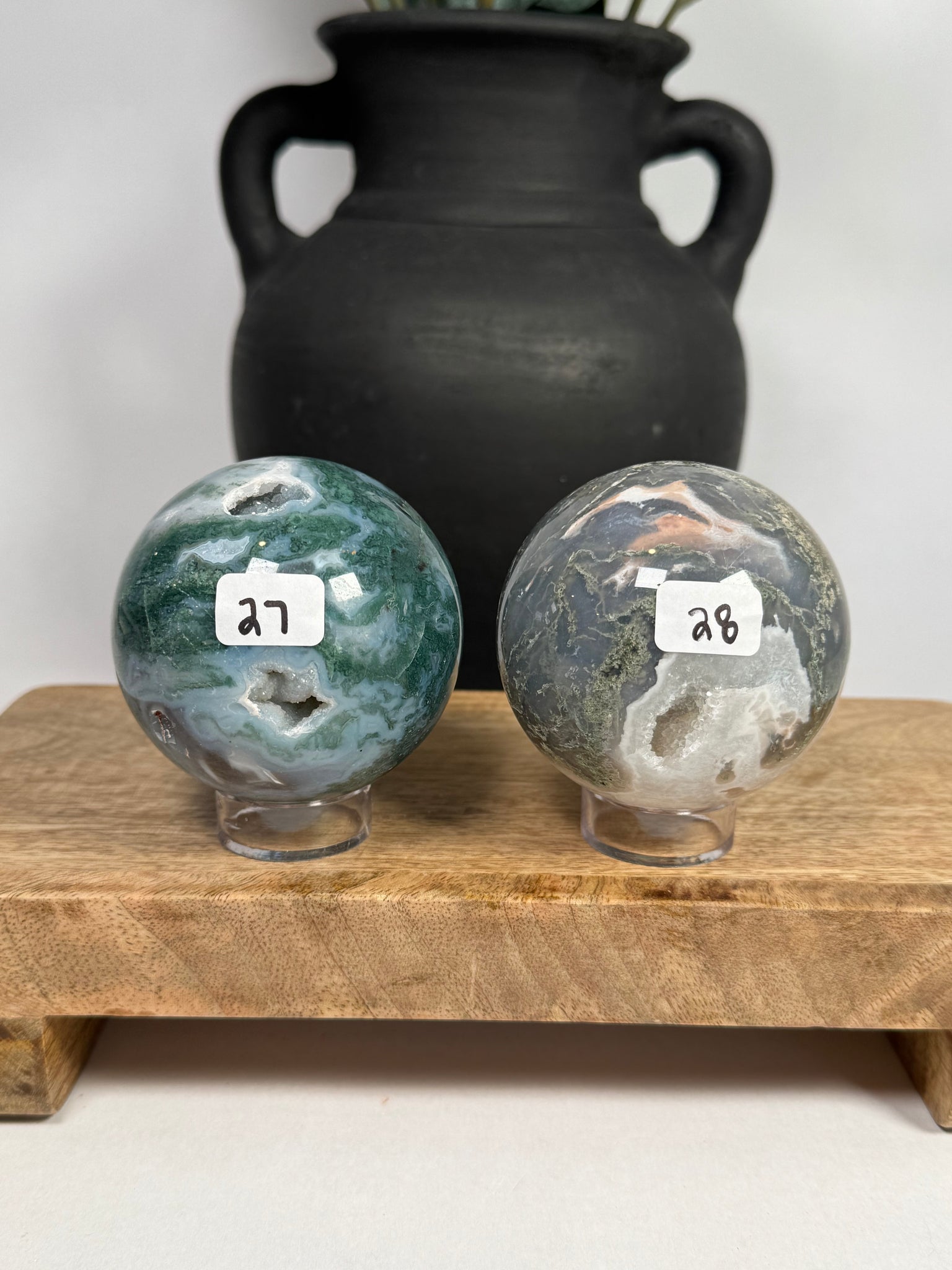 Moss Agate Spheres - you pick