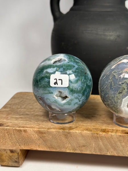 Moss Agate Spheres - you pick