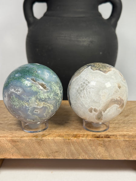 Moss Agate Spheres - you pick