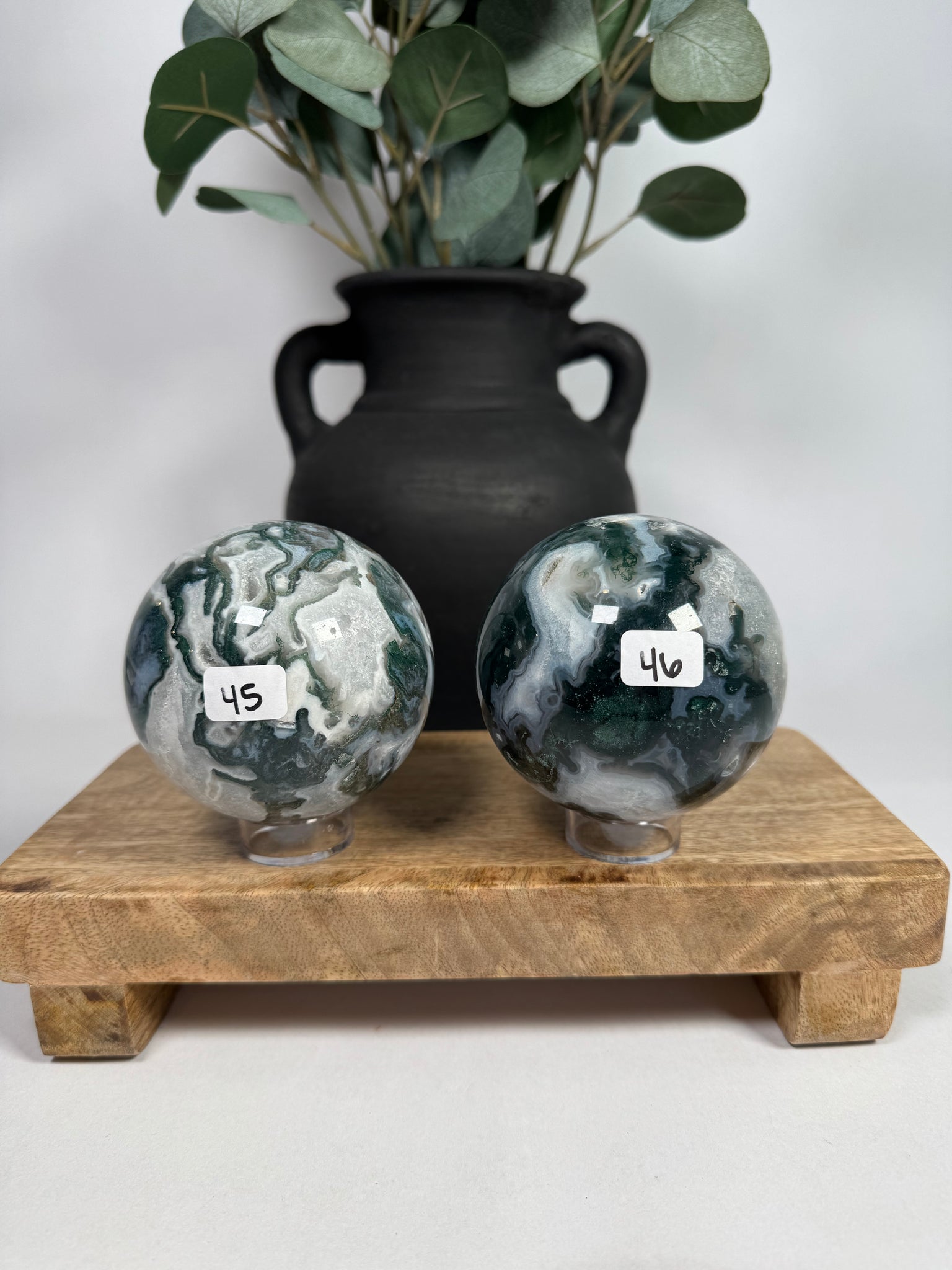 Moss Agate Spheres - you pick