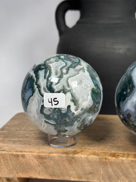 Moss Agate Spheres - you pick