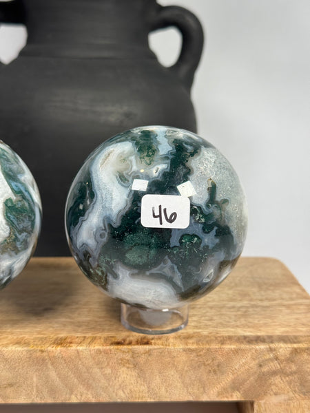 Moss Agate Spheres - you pick