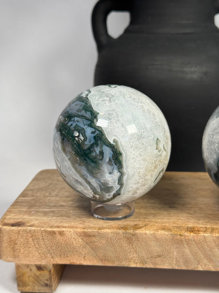 Moss Agate Spheres - you pick
