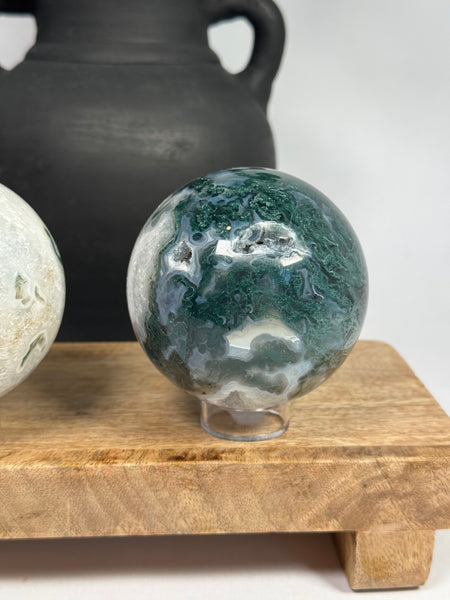 Moss Agate Spheres - you pick