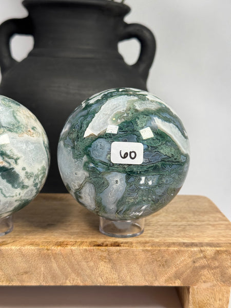 Moss Agate Spheres - you pick