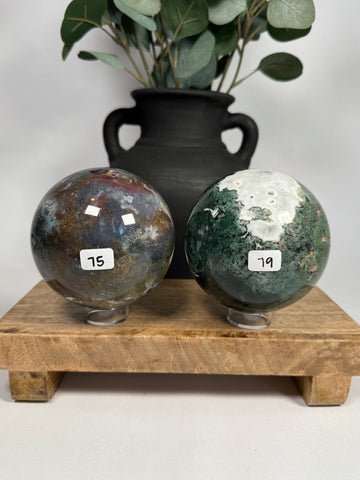 Moss Agate Spheres - you pick