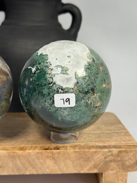 Moss Agate Spheres - you pick