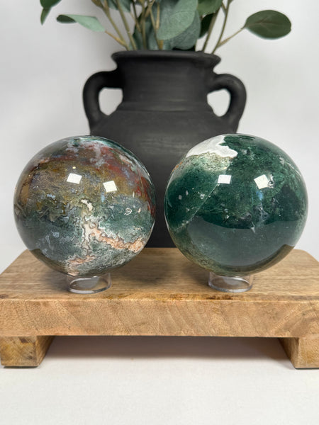 Moss Agate Spheres - you pick