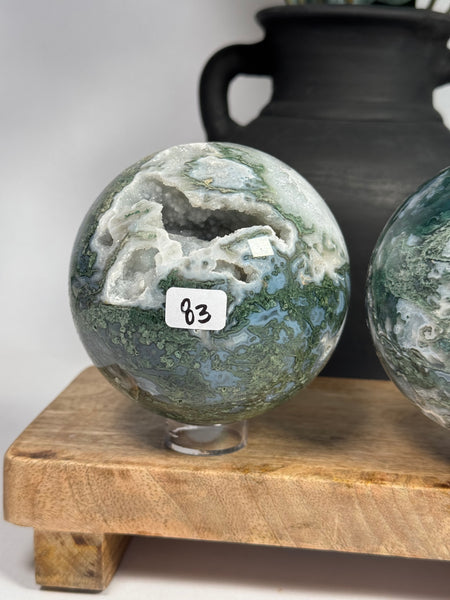 Moss Agate Spheres - you pick