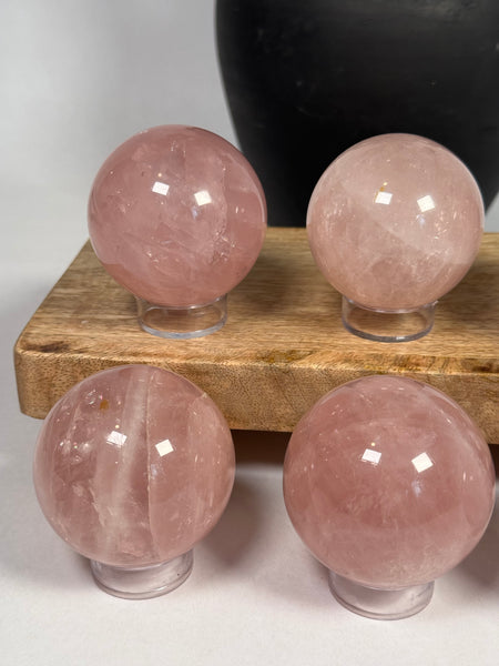 Rose Quartz Spheres - mystery