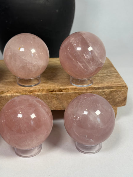 Rose Quartz Spheres - mystery