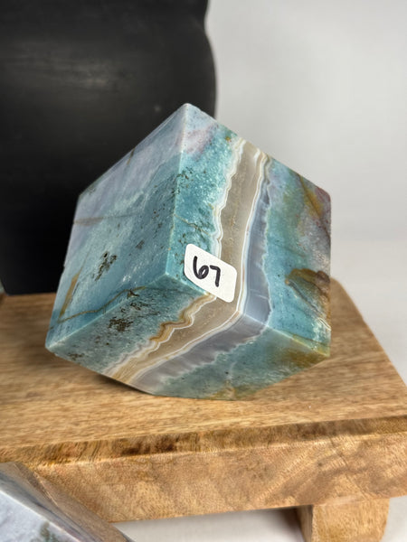 Sea Jasper Floating Cube - mystery