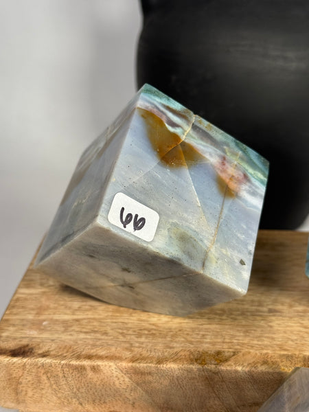 Sea Jasper Floating Cube - mystery