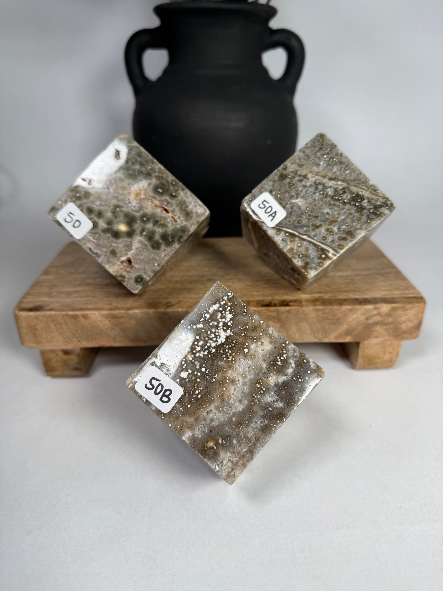 Sea Jasper Floating Cube - mystery