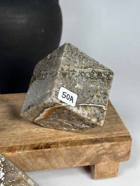 Sea Jasper Floating Cube - mystery
